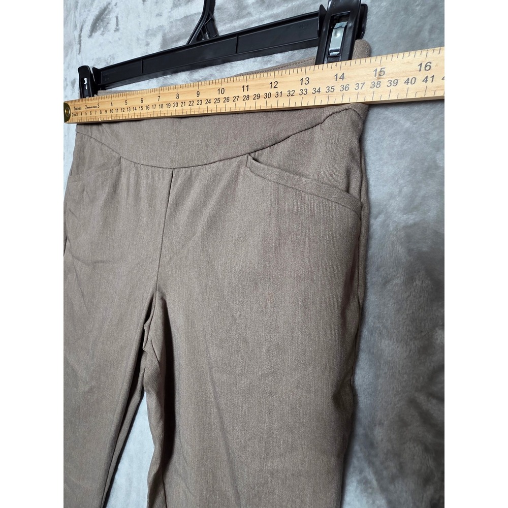 Talbots Petite Women 4P Tan Pull On Straight Leg Stretch Pants Professional - Picture 4 of 8